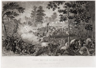 The First Battle of Bull Run, 21st July 1861, engraved by J.C. McRae by William Momberger